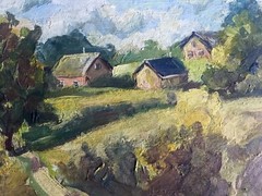 Oil Painting City Of Fastiv Gramm S. Unframed Original Home Decor Art nAAA2630