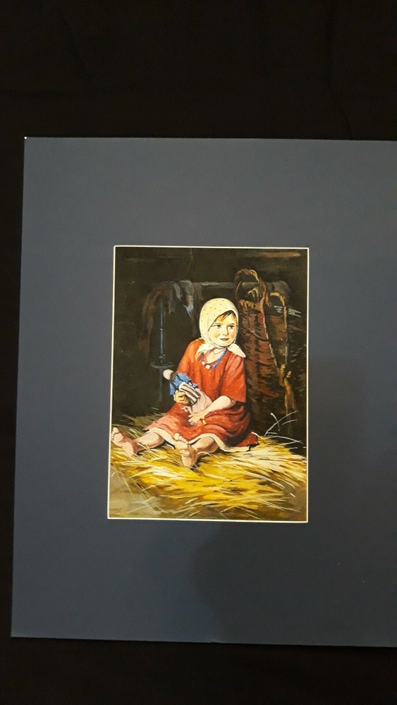 Russian PAINTING. Signed Petr Nemchinov. Village girl. Dunyasha. 2009