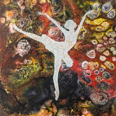 Grand Ole Opry Ballerina Painting Swan Lake Ballet Dance Original Abstract Art