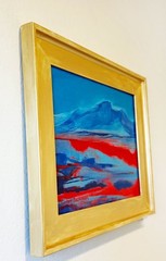 Original Painting Handmade One of a Kind Wall Art Abstract Landscape Framed