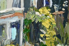 Painting Original Oil Houses Collectible Cityscape Art Landscape Cottage Impasto
