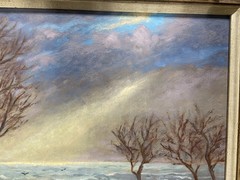 VTG. Oil Painting Impressionist English Landscape Signed By Artist