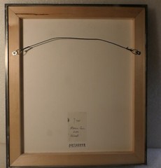 MARCUS CAIN PAINTING YEAR 2000 HELMET IN ORIGINAL CUSTOM METAL FRAMED