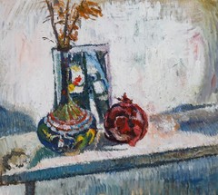 Mark Ford – 20th Century Oil, Ceramic and Pomegranate