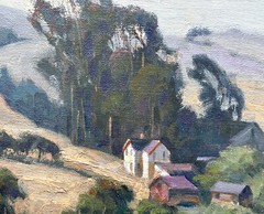 Jim Lamb oil painting Hillside Farm near Point Reyes California