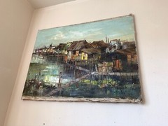 Enrico Zablan ARTIST impasto PAINTING VINTAGE MID CENTURY MODERN ERA