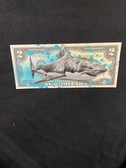 Great White Shark 2 Dollar Bill painting tattoo art Graffiti Art Street Art