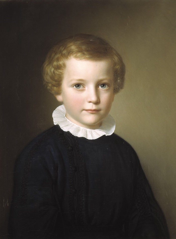 stunning oil painting handpainted on canvas-portrait of a boy