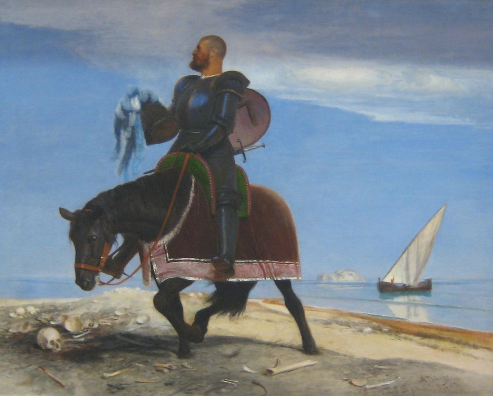 perfect 36×24 oil painting handpainted on canvas „a man riding on a horse“N7730