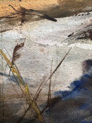 Landscape in Woods-Charlotte Hoffman–Watercolor–Mid 20th Century New York Artist