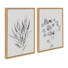 2-Piece Sylvie „Neutral Botanical“ by the Creative Bunch Studio Plant Framed Art