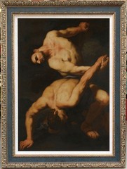 Hand Painted Classical Oil Painting Men Male Nude Figure Art Antique Style