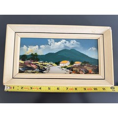 Vintage Landscape Oil Painting Rustic Scene Original Art Signed Cottage in Kerry