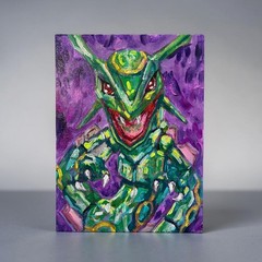 Hand Painted Rayquaza Crystal