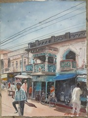 Watercolor Original Painting 12″ x 16″ „Puri, India“