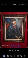 oil on canvas paintings original Elvis Presley as Dracula! Beautifully framed