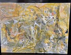 Acrylic On Canvas Abstract Expressionism abstract Violin By Robert Thompson