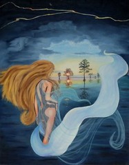 „Behind the Lighting-2“ – Art, Painting, Giclee on Canvas 22″x28 Yelena Berzon