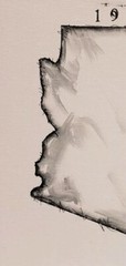 Original Abstract Modern Minimal Ink Painting By K.A.Davis “ Arizona „
