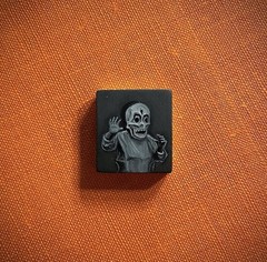 Vintage Halloween Spooky Kid Original Oil Painting Art Miniature Scrabble OOAK