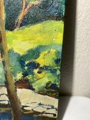 Rud Brunner Impressionist Fauvist Painting Of A Bridge Dated 1949 Beautiful