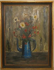 Christian Schneider PARIS SCHOOL MODERNIST ‚Flowers in a Teapot Vase‘ PAINTING