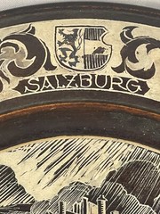1946 Salzburg Hand Painted Wooden Plate By Kol Hintner Kunstgewerbe Art School