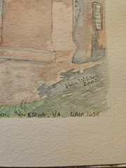 Orig Watercolor Painting Church Yorktown V.A Signed Helen Wilson 2002 Unframed