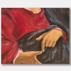 Study of Jesus Christ Catholic Art Religious 14″ x 18″ inch oil painting