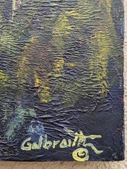 Gloria Galbraith Original Acrylic Floral Landscape Painting Yellow Flowers 20×17