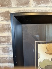Shirley Novak Pavots Ondule II Oil Painting Print Signed Black Frame 25”x31