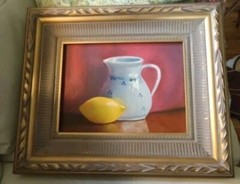 Vintage Still Life Oil Painting, Framed, Unsigned