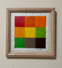 Sol Lewitt Square Painting – Minimalism – Framed