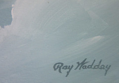 Raymond Waddey Painting F4F Wildcat WWII Combat Pilot Signed W.W. Taylor 18″x24″