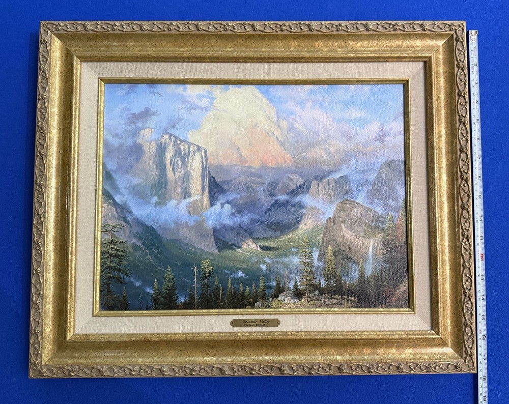 Thomas Kinkade Yosemite Valley Canvas Classic Matted Framed COA 18×23 Excellent