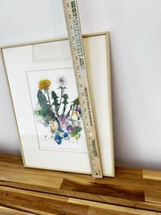 Original Signed Cal Bonnivier Floral Watercolor Painting 14×18″ – Dandelion Art
