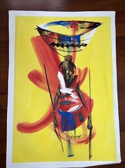 AUTHENTIC African Painting(NOT a Print Or a Copy) Original African ArtUNFRAMED