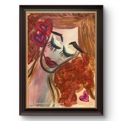 BLESSED#868 Church Lady 8 11×14 Canvas Original Art Abstract Neo Expressionism