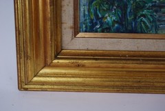 Original Hecto Vidal Oil Painting Tinajones, Colonial Patio Camaguey, Cuba 20×16