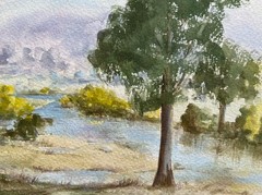 DOUGLAS WHITE AUSTRALIAN LARGE WC „GOULBURN RIVER THORNTON VIC“ 1974