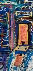Whimsical cats on a mystical stairway glow with winter solstice aurora magic art