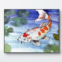 SAMATOWIC Original Abstract Koi Expressionism 8×10 Handmade Signed Fine Art 16