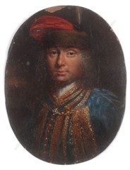 Ádám Mányoki (1673-1757) „Portrait of a young Polish nobleman“ superb oil/copper