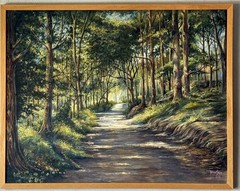 BRUCE STOLL CALIFORNIA FOREST LANDSCAPE IMPRESSIONIST OIL PAINTING