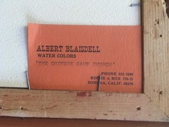 Albert Blaisdell Framed Watercolor Painting “The Chinese Camp Church”