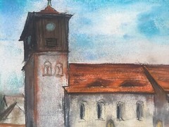 Franz Ehmke 1928-2018 GDR Painter° Lichterfelde At Eberswalde From South Painted