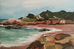Original Oil Painting, Listed Artist W. Holland 8 x 12 Inches Landscape Lot 1043