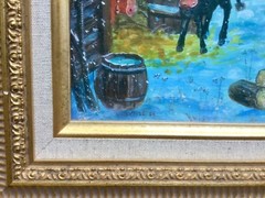 Vladimir Razoumov listed Russian Russia artist oil titled “Hiver Au Village”