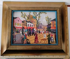 Original Marc Svabic Paris Oil Painting Montmartre Framed 10×8.25 Mid Century