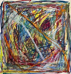 ORIGINAL OIL STICK ON PAPER PAINTING 36×36 Inches